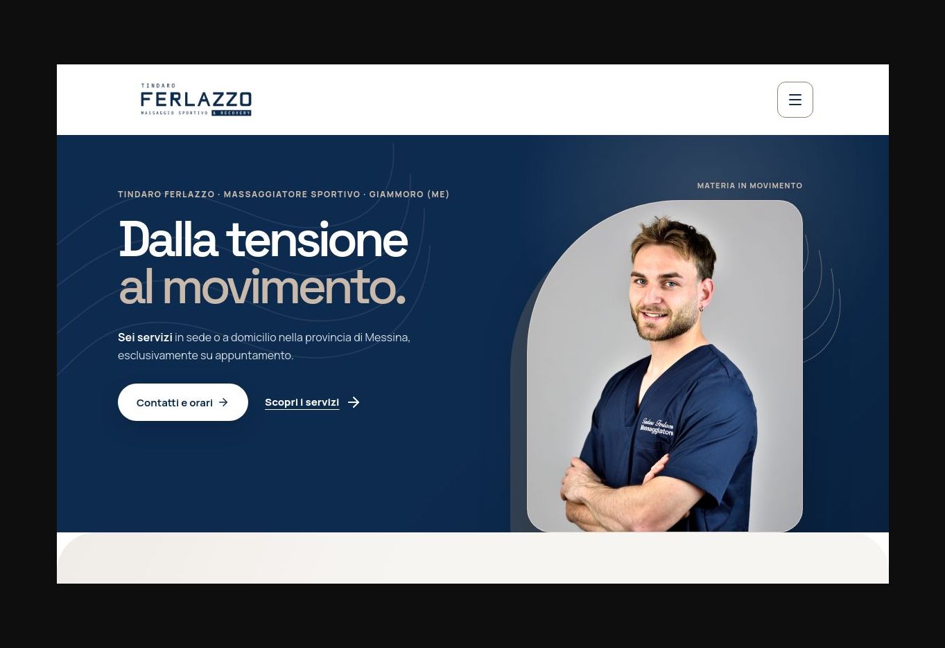 Schermata del progetto Tindaro Ferlazzo